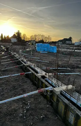 Baustelle Sonnenuntergang | Doering Bauelemente Vertriebsgesellschaft mbH
